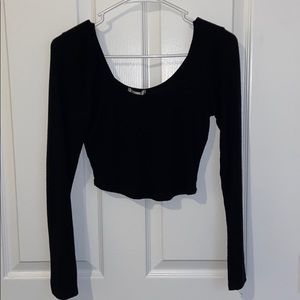 Black crop top